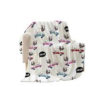 XWZSHMH Coperta leggera in flanella con cani Boston Terrier, morbida e confortevole, in microfibra