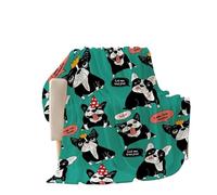XWZSHMH Coperta leggera in flanella con cani Boston Terrier, morbida e confortevole, in microfibra