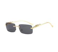 XWZSHMH Piccolo Rettangolo Senza Rettangolo Occhiali Da Sole Donne Retro Cheetah Ocean Film Eyewear Uomini Colorati Occhiali Da Sole UV400, 24 x 31 cm, BLUE_MEDIUM