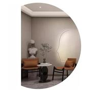 Xxbbyubo 120cm Specchio Bagno Antiappannamento, 130cm Grand Semicerchio Specchio Cosmetico con Illuminazione a LED, 3 Colori Dimmerabile per Decorazioni Casa(Left Cut,39"x28")