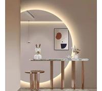 Xxbbyubo Grand Semicerchio Specchio da Parete, 120/130cm Dimmerabile Specchio da Bagno senza Cornice, Intelligente Anti-Nebbia, Retroilluminato(Right half,60x90cm)