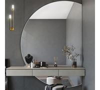 Xxbbyubo LED Specchio da Trucco Retroilluminato con Interruttore Tattile, Grand Semicerchio Specchio a Figura Intera, Antiappannamento, 3 Colori di Luce(Left,39x28in)