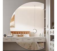 Xxbbyubo Semicerchio LED Specchio Cosmetico a Parete 130cm, Antiappannamento Intelligente Specchio da Bagno con Interruttore Tattile 3 Colori Dimmerabile Specchietti Retroilluminato(Left circle,120cm/