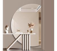 Xxbbyubo Specchio da Bagno Illuminato a LED, Semicerchio Ingresso Specchio Decorativo, Intelligente Antiappannamento, Moderno Dimmerabile 3 Colori(Left circle,110cm)