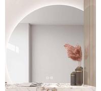 Xxbbyubo Specchio da Bagno LED con Retroilluminato, Temperatura di 3 Colore Regolabile, Specchio da Parete a Mezza Luna, Intelligente Antiappannamento(Left,100cm/40)