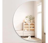 Xxbbyubo Specchio Illuminato LED Anti-Appannamento Specchio da Bagno con Interruttore Tattile 3 Colori Semicerchio Specchio Cosmetico per Soggiorno Camera da Letto Ingresso(Right cut,35x24in)