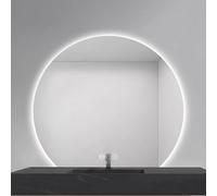 Xxbbyubo Specchio LED da Bagno 90x80cm, Specchio da Parete Semicerchio 100x90cm con Interruttore Tattile, 3 Colori Dimmerabile, senza Cornice, Antiappannamento(Under cut,36x40inch)