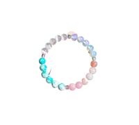 XXCLW 1 braccialetto da donna con energia curativa con una varietà di pietre naturali, opale, pietra dell'oceano, quarzo rosa, pietra di luna, Misura unica, 18 cm, Agata
