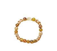 XXCLW 12 costellazione cristallo perline braccialetti per le donne uomini pietra naturale fatto a mano cancro Vergine Leo braccialetto energia amicizia gioielli, Misura unica, Agata