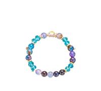 XXCLW 12 costellazione cristallo perline braccialetti per le donne uomini pietra naturale fatto a mano cancro Vergine Leo braccialetto energia amicizia gioielli, Misura unica, Agata