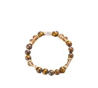 XXCLW 12 costellazione cristallo perline braccialetti per le donne uomini pietra naturale fatto a mano cancro Vergine Leo braccialetto energia amicizia gioielli, Misura unica, Agata