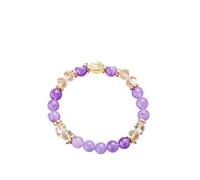 XXCLW 12 costellazione cristallo perline braccialetti per le donne uomini pietra naturale fatto a mano cancro Vergine Leo braccialetto energia amicizia gioielli, Misura unica, Agata