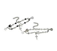 XXCLW 2/1 pz Tredny Y2K Coppia Bracciali Ragazza Corrispondenza Bracciali Who Really Cares Album Perline Braccialetto Gioielli Regalo, Misura unica, Agata
