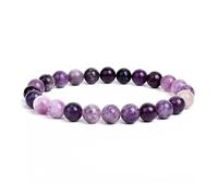 XXCLW 2 pz perline di pietra naturale braccialetto per donne uomini ametista cristallo quarzo acquamarina giada gioielli agata braccialetto elastico braccialetti, Misura unica, Agata