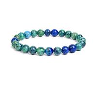 XXCLW 2 pz perline di pietra naturale braccialetto per donne uomini ametista cristallo quarzo acquamarina giada gioielli agata braccialetto elastico braccialetti, Misura unica, Agata