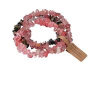 XXCLW 3 pz/set Natural Crystal Gem Stone Bracciale 5-8mm Ametiste irregolari Acquamarina Chips Perline Bracciali Donne Uomini Gioielli Elastico, Misura unica, 19 cm, tipo 9, Agata