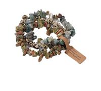 XXCLW 3 pz/set Natural Crystal Gem Stone Bracciale 5-8mm Ametiste irregolari Acquamarina Chips Perline Bracciali Donne Uomini Gioielli Elastico, Misura unica, 19 cm, tipo 12, Agata