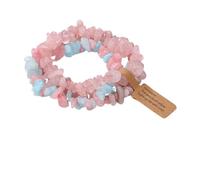 XXCLW 3 pz/set Natural Crystal Gem Stone Bracciale 5-8mm Ametiste irregolari Acquamarina Chips Perline Bracciali Donne Uomini Gioielli Elastico, Misura unica, 19 cm, tipo 4, Agata