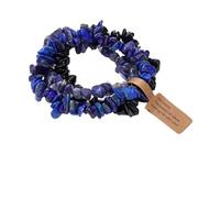 XXCLW 3 pz/set Natural Crystal Gem Stone Bracciale 5-8mm Ametiste irregolari Acquamarina Chips Perline Bracciali Donne Uomini Gioielli Elastico, Misura unica, 19 cm, tipo 15, Agata