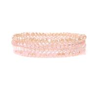 XXCLW 4 Pz/set Shinning Perline di Cristallo Braccialetto Elastico Boemia Sfaccettato Colorato Cristallo di Vetro Perline Braccialetti Set Per Le Donne, Misura unica, 19 cm_No.8, Agata