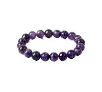 XXCLW Ametiste Bracciali Per Le Donne Reiki Pietra Naturale Sogno Ametista Braccialetti Viola Perline Di Cristallo Gioielli Sanitari, Misura unica, Perline da 17 cm x 6 mm, Agata