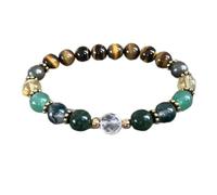 XXCLW Bracciale in tormalina nera, ematite, quarzo rosa e lepidolite, per depressione, ansia, protezione, empath, Misura unica, Agata