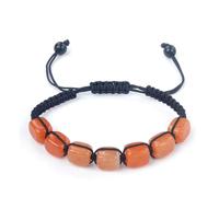 XXCLW Braccialetto da donna con perline quadrate 7 chakra, con pietre di cristallo, regolabile, per meditazione, rilassamento, ansia, da donna, Misura unica, Agata