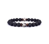 XXCLW Braccialetto da uomo in pietra di luna naturale, tibetano, Buddha, chakra, pietra lavica, diffusore, per uomo, Misura unica, 21 cm, Agata