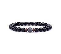 XXCLW Braccialetto da uomo in pietra di luna naturale, tibetano, Buddha, chakra, pietra lavica, diffusore, per uomo, Misura unica, 21 cm, Agata