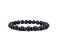 XXCLW Braccialetto da uomo in pietra di luna naturale, tibetano, Buddha, chakra, pietra lavica, diffusore, per uomo, Misura unica, 19 cm, Agata