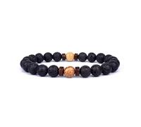 XXCLW Braccialetto da uomo in pietra di luna naturale, tibetano, Buddha, chakra, pietra lavica, diffusore, per uomo, Misura unica, 17 cm, Agata