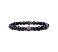 XXCLW Braccialetto da uomo in pietra di luna naturale, tibetano, Buddha, chakra, pietra lavica, diffusore, per uomo, Misura unica, 17 cm, Agata