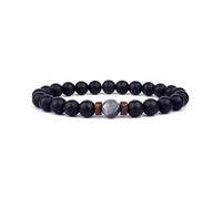XXCLW Braccialetto da uomo in pietra di luna naturale, tibetano, Buddha, chakra, pietra lavica, diffusore, per uomo, Misura unica, 19 cm_7, Agata