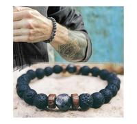 XXCLW Braccialetto da uomo in pietra di luna naturale, tibetano, Buddha, chakra, pietra lavica, diffusore, per uomo, Misura unica, 23 cm_22, Agata