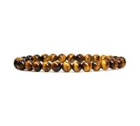 XXCLW Braccialetto elastico con occhio di tigre fatto a mano con pietre preziose naturali e perline di cristallo, idea regalo per donne e uomini, Misura unica, 17,5 cm_10 mm occhio di tigre, Agata
