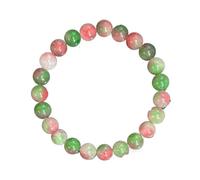 XXCLW Braccialetto elastico con perline in tormalina e anguria, ideale come regalo per gioielli in cristallo, Misura unica, 18 cm, Agata