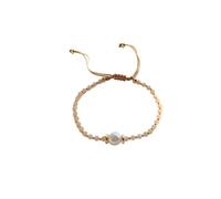 XXCLW Braccialetto in rilievo di cristallo sfaccettato per i monili naturali dei braccialetti della perla di modo, Misura unica, Agata