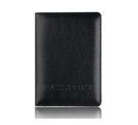 XXCLW Cuoio DELL'UNITÀ di elaborazione Coperture Del Passaporto Accessori Da Viaggio ID Banca Carta di Credito Sacchetto, Nero , Taglia unica