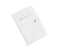 XXCLW Custodia impermeabile per passaporto, custodia da viaggio in pelle PU portafoglio per carte di credito carino libro passaporto per donne/uomini copertura passaporto, bianco, Taglia unica