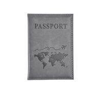 XXCLW Custodia per passaporto da viaggio per aereo, da donna, da uomo, in pelle, rosa, carino, portafoglio per passaporto, borsa porta passaporto per ragazza, grigio, Taglia unica
