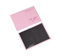 XXCLW Custodia protettiva per passaporto da viaggio stampata con mappa dell'aeroplano Copertina protettiva per passaporto in PU Porta passaporto ID Cover Accessori da viaggio, rosa, Taglia unica