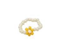 XXCLW Grazioso braccialetto con perline a forma di margherita, da donna, alla moda, bohémien, colorato, con charm elasticizzato, regalo per feste, Misura unica, Agata