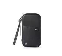 XXCLW Portafoglio da viaggio per passaporto di famiglia porta documenti impermeabile organizer accessori da viaggio copertura borsa per documenti titolare della carta, Nero , Taglia unica