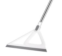XXFLOWER Scopa magica multifunzione in silicone, per interni, rimozione peli di animali domestici, con manico lungo 140 cm, per ambienti umidi, doccia, bagno, vetro (bianco)