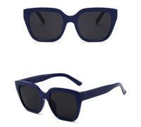 XXGJOALD New 2025 Occhiali da sole Candy Color Hip Hop Sunglasses Comfortable Sunglasses Retro Square Large Frame Glasses, Blu, taglia unica