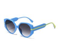 XXGJOALD New 2025 Occhiali da sole Full Frame Round Fashion Trendy Women's Sunglasses Holiday Travel Men's Sunglasses Simple and Versatile Glasses UV400, Blue Gray., taglia unica