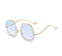 XXGJOALD New 2025 Occhiali da sole Goose Egg Sunglasses Steampunk Trend Fashion Street Photography Flash Powder Glasses Persona, 8, taglia unica