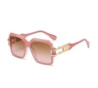 XXGJOALD New 2025 Occhiali da sole Hollow Leg Decorative Frame Sunglasses For Men Women Vintage Big Sun Glasses Eyewear Shades, marrone rosa, taglia unica
