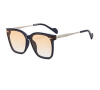XXGJOALD New 2025 Occhiali da sole Polygonal Women's Sunglasses Men Riding Mirror Protective Sun UV400, Arancio/blu, taglia unica