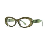 XXGJOALD New 2025 Occhiali da sole Popular Fashion Ovali Donne Luxury Sunglasses Vintage Candy Color Clear Gradient Men Punk Sun Glasses, Dark Green Clear, taglia unica